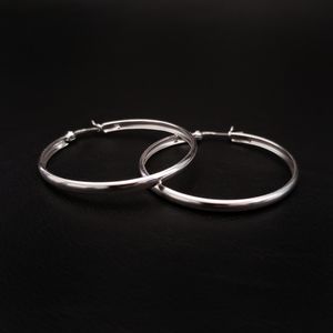 Sterling silver light hoop earrings